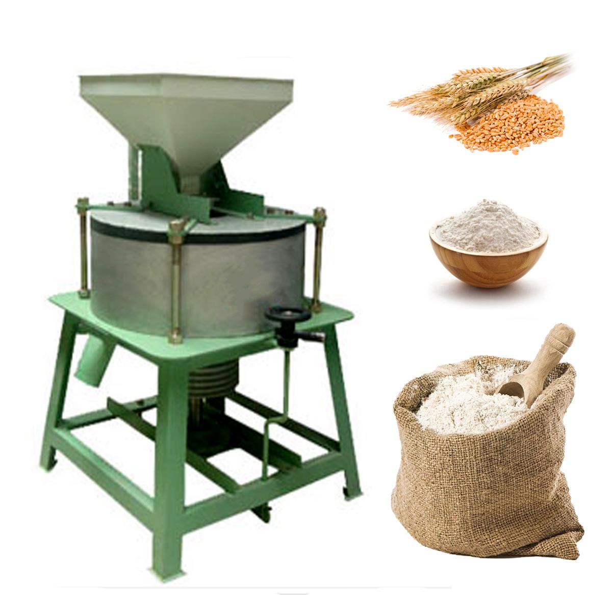 Commercial 30" (760 mm) Horizontal Bolt Type Flour Mill/Atta Chakki 300kg/hr, Without Motor