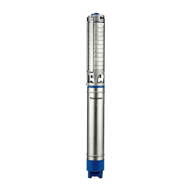 Crompton 1Hp 8 Stage 100mm(V4) Single Phase Oil Filled Borewell Submersible Pump, 206ft Head - 1 Year Warranty (4VO8RJ1)