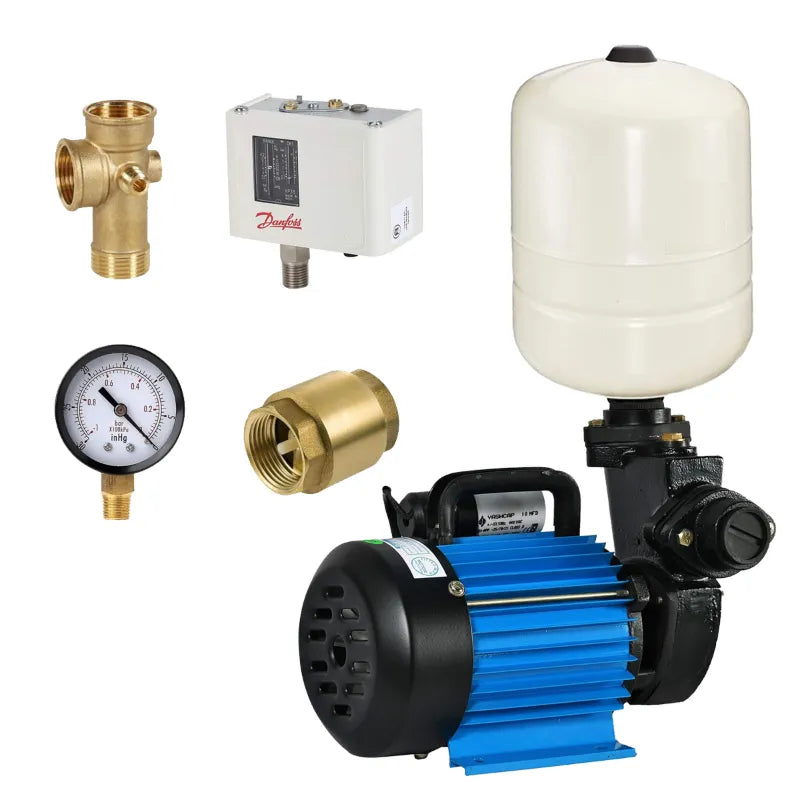 ACCORD(PBP 60) 0.5HP 1Ph Copper Winding Pressure Booster Pump With 8L Tank, Suitable For 1 Bathroom - 1 Year Warranty