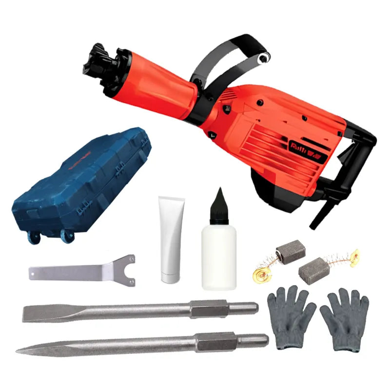 Ralli Wolf 15 kg 45J Demolition Hammer with Accessories, 1850 BPM (RW-15H)