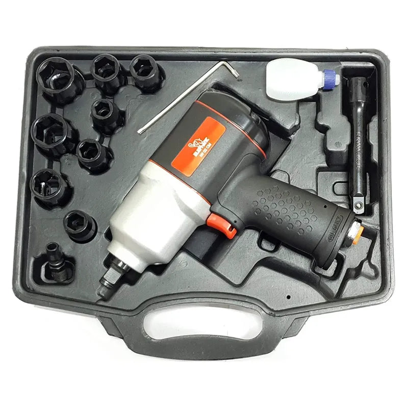 Elephant 1/2 inch, 8000 RPM Impact Wrench With 900 Nm Torque, Including 8 Sockets (IW-02CM)